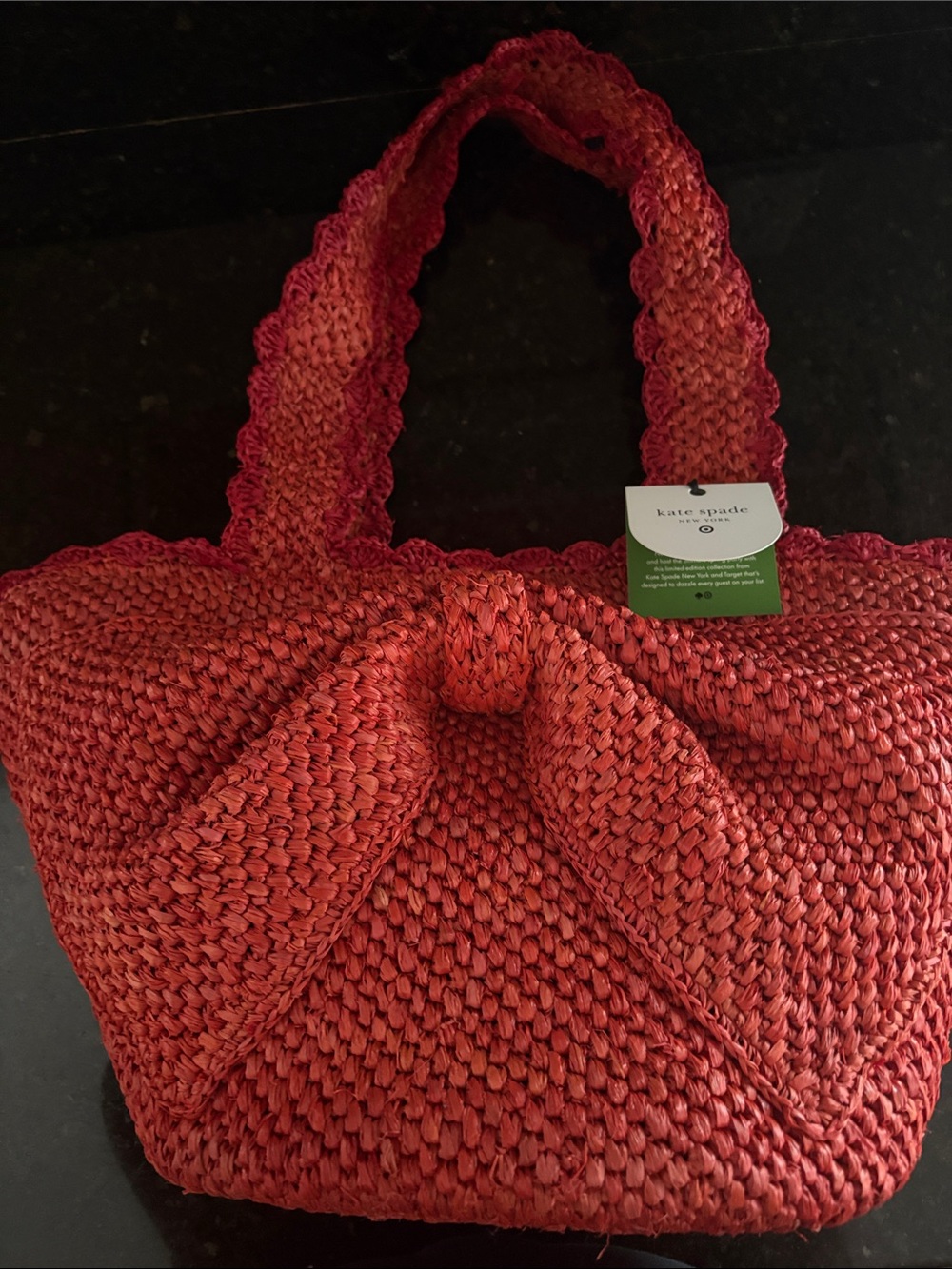Target x Kate Spade woven tote bag